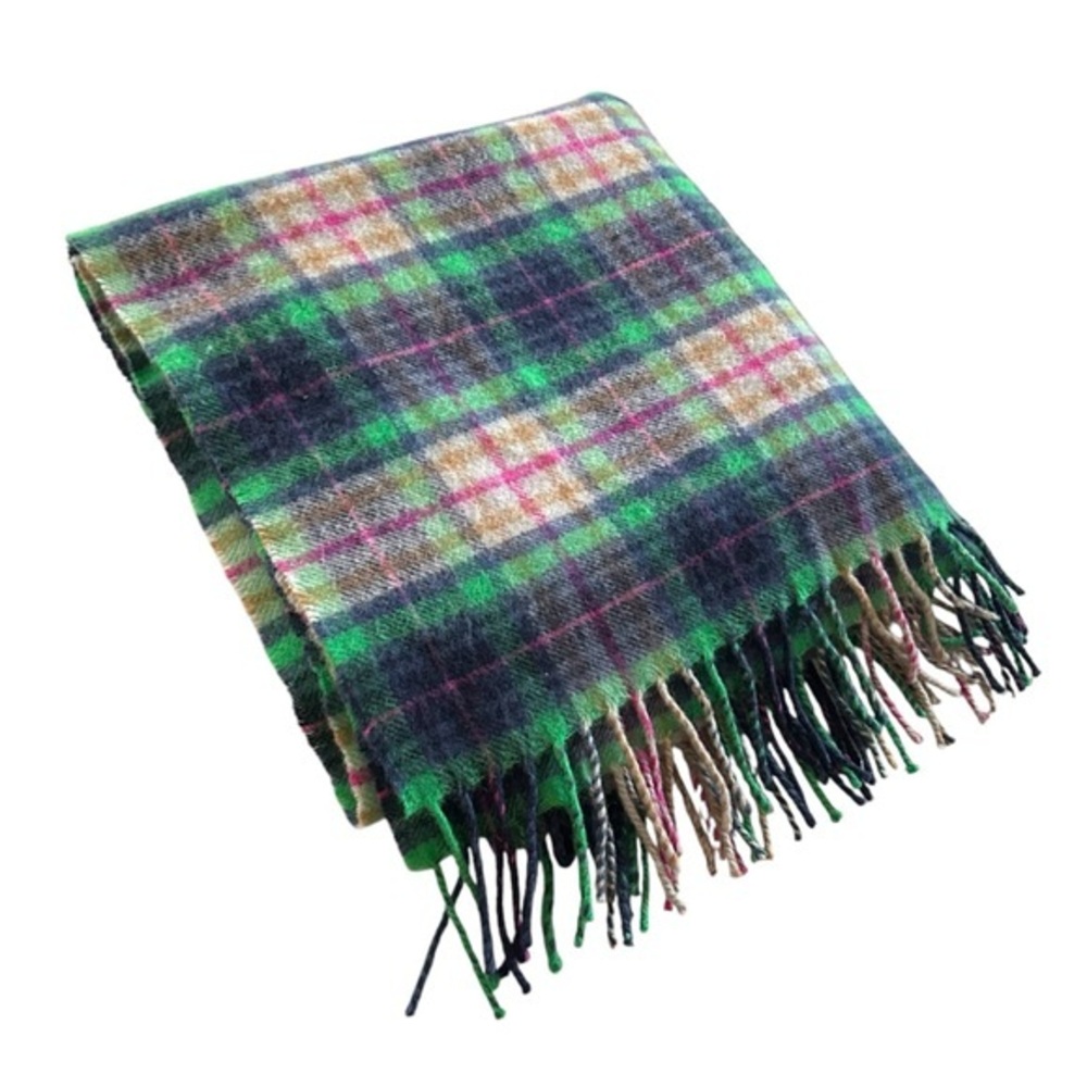 J. crew tartan plaid wool scarf wrap fridge wide shawl winter wear festive